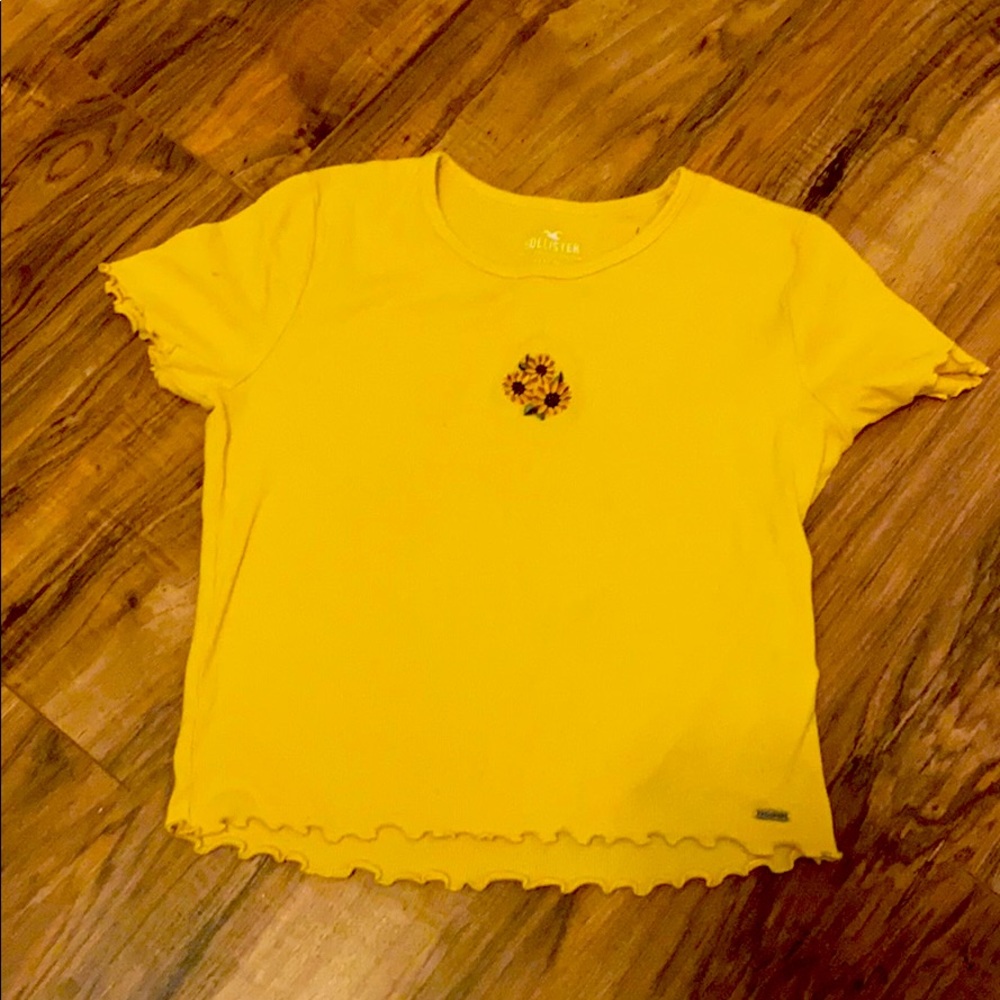 Yellow Hollister crop top
